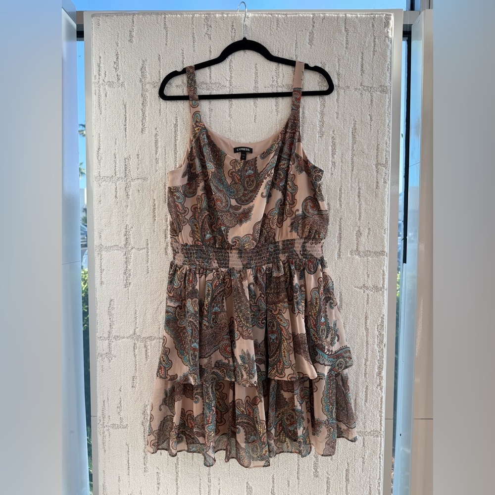 Paisley Print Dress by Express - Multicolor
